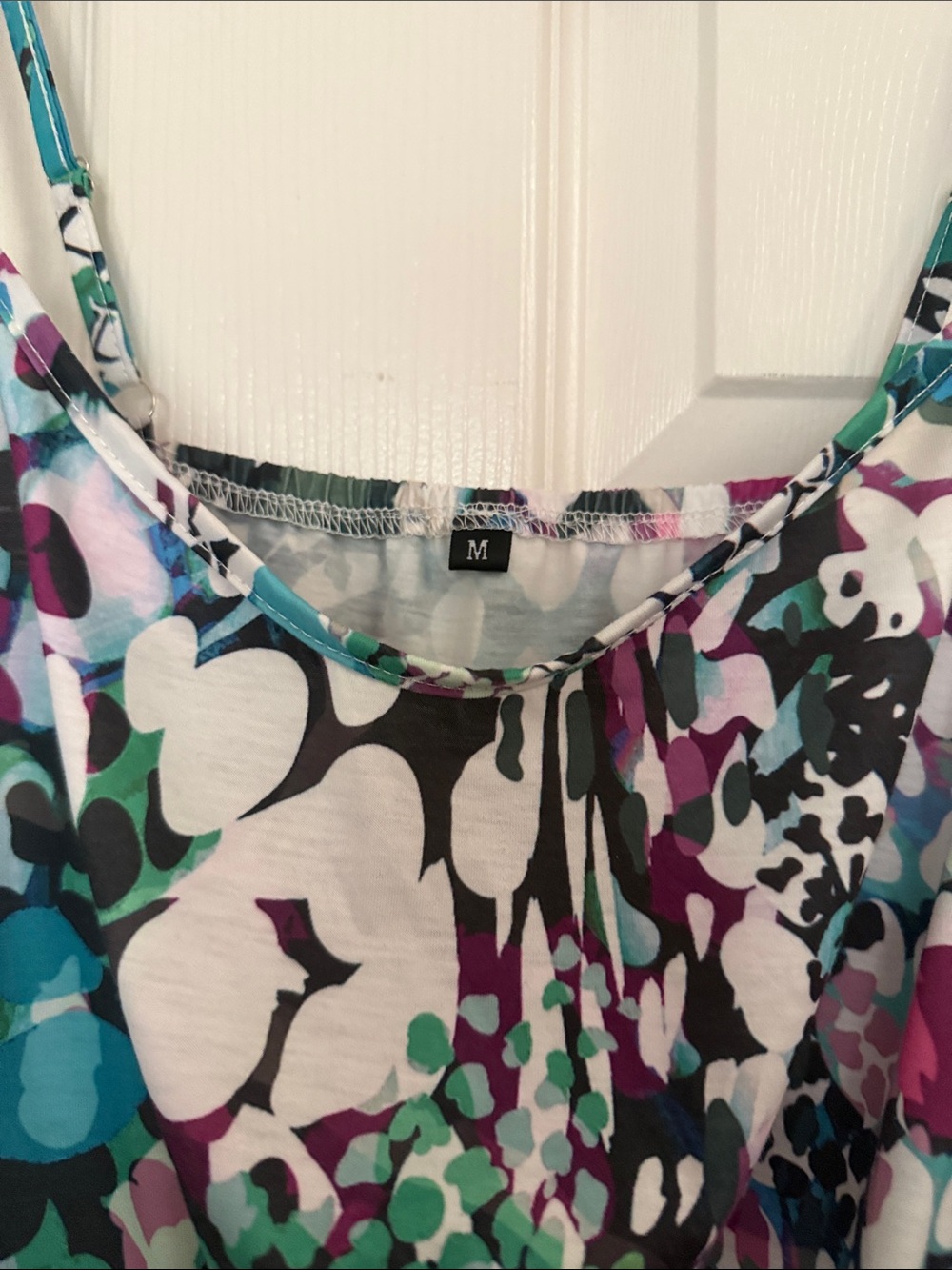Colorful Abstract Print Cutout Sundress - Picture 2 of 5